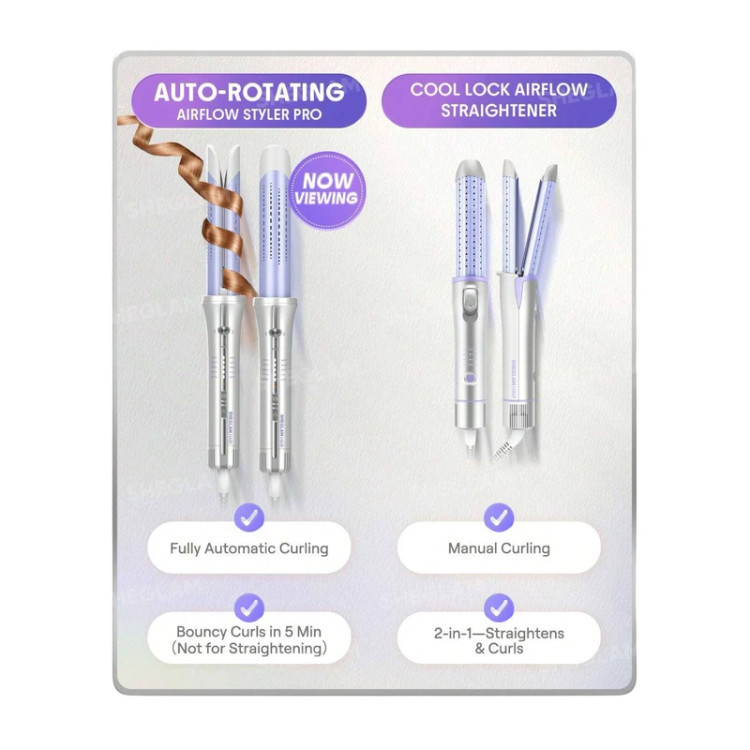 فر کننده و حالت دهنده مو شیگلم مدل Airflow Styler Pro-25mm چرخشی (اصل)